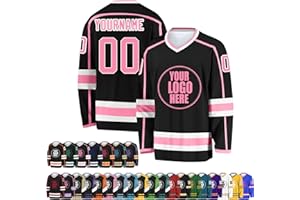 SPUXXZPSHU Custom Hockey Jersey for Men/Women/Kid/Youth, Personalised Name/Number/Logo Over Size Hockey Shirt