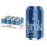 Partake Brewing Craft Non Alcoholic Beer, Pale Ale 12 Pack x 12 Fl Oz Cans - Low Calorie &amp; Carb, No Sugar, All Natural Ingredients - Award-Winning Taste, Non Alcoholic Beer Without the Empty Calories