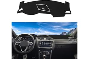 Rilsen Dashboard Cover Mat Compatible with Volkswagen VW Tiguan 2017-2022 2023 2024 Dash Cover Nonslip Dash Mat Protector Sunshade No Glare Black