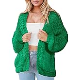 Wyeysyt Womens Chunky Cardigan Sweaters Long Sleeve Open Front Oversized Cable Knit Sweaters Trendy Outerwear Coats