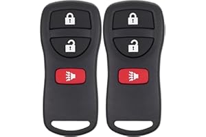 Replacement Key Fob Remote for Nissan Quest (2004-2010), Murano (2003-2006), Versa (2007-2012), 3-Button Automotive Keyless E