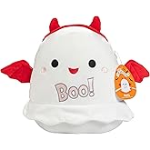 Squishmallows Original 10-Inch Melfy The Ghost - Official Jazwares Plush - Collectible Soft & Squishy Pillow Stuffed Animal Toy - Gift for Kids, Girls & Boys