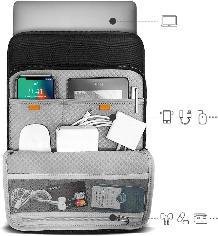 tomtoc Protective Laptop Sleeve for 13'' New MacBook Air M5 (2026), M4/A3240 2025, M3/A3113, M2,M1, 13'' MacBook Pro M2/M1 - Image 3
