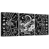 Feelyou Zodiac 3 Piece Canvas Wall Art for Living Room Bedroom SCORPIO Wall Art for Home Decor Moon Star Pattern Office Wall Decor Universe Cloud Galaxy Wall Painting