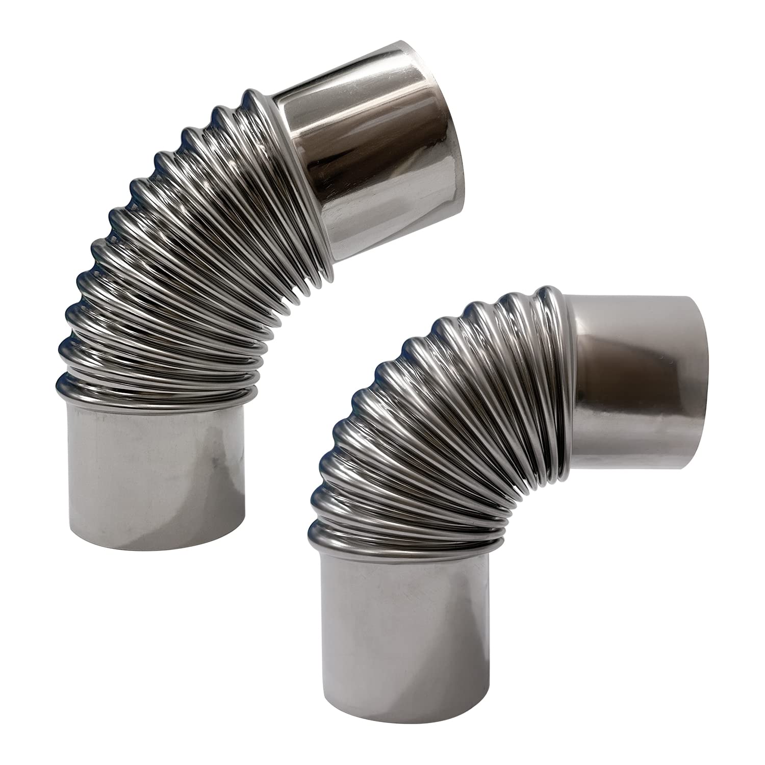 TAISOCA Elbow Stove Pipe Set 45 Degree and 90 Degree Stove Pipe 2.36 Inch Tent Stove Chimney Elbow Chimney Pipe for Exhaust (45+90 degree elbow pipe)
