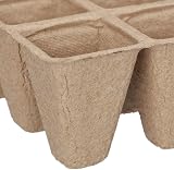 simpa 24 Pack Biodegradable Fibre Seedling Pots 288 Cells 45mm Square view 4