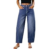 Dokotoo Casual Jeans for Women Loose Baggy Wide Leg Jeans Woman High Waisted Stretchy Denim Pants with Pockets