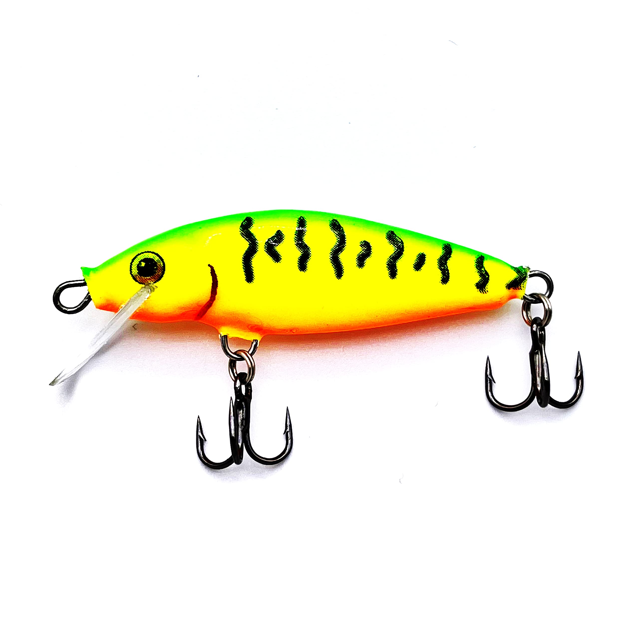 EVERBAY DORADO Wobbler Fishing Lure - Artificial Hard Crankbait - Fishing Tackle, Topwater Life-Like Swimbait for Perch, Trout, Chub Trolling and Long Cast in Freshwater, Sinking - CLASSIC 5cm FT