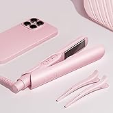 LENA H3A Portable Mini Hair Straightener, Compact Flat Iron with Titanium Plates, Adjustable Temps, Dual Voltage, Fast Heating, and Travel-Friendly Design for Easy Storage