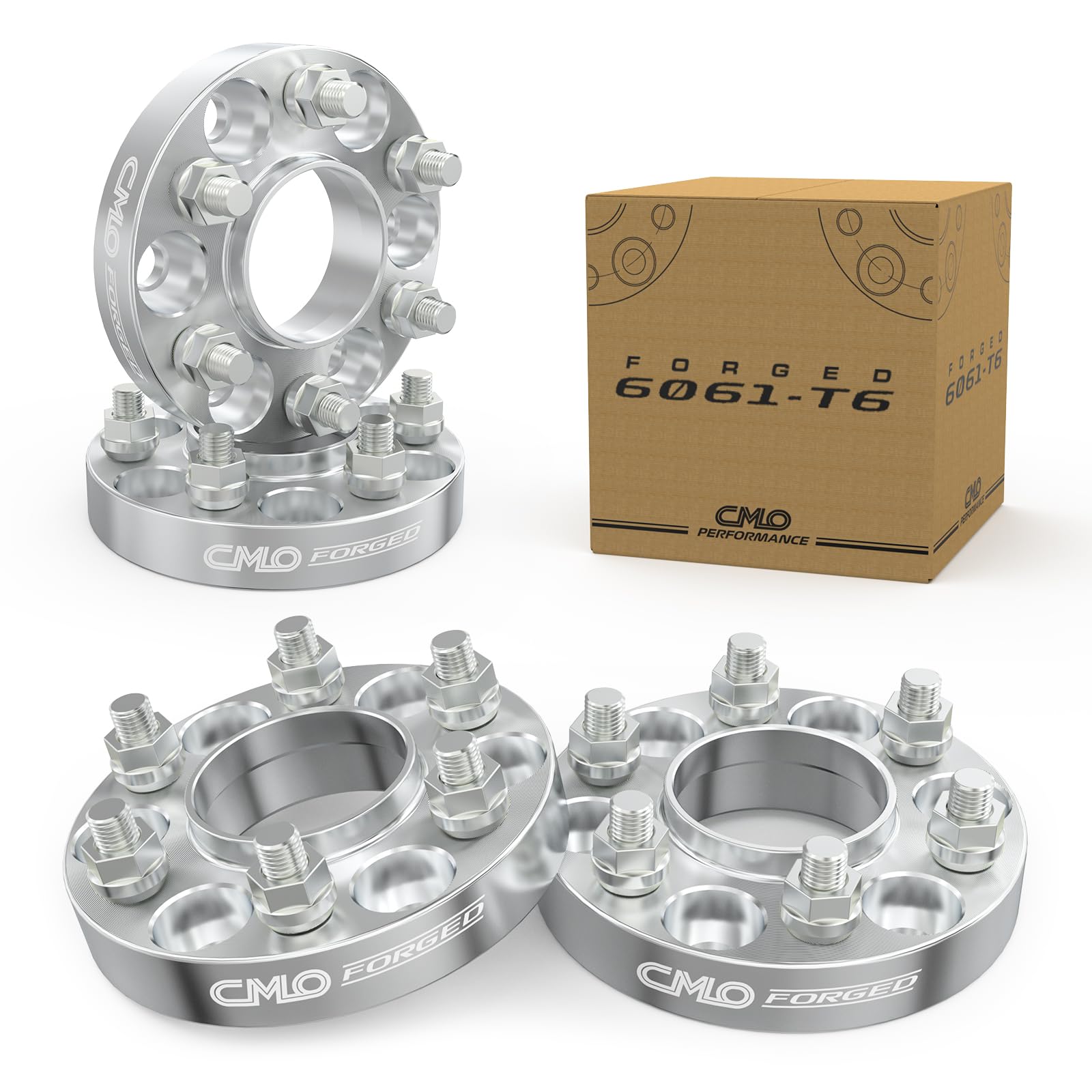 Photo 1 of Customadeonly True Forged 6x135 Wheel Spacers for F150 2004-2014 | 25mm (1 Inch) Set of 4 - Hubcentric, Expedition,Navigator | 87.1mm Bore | M14x2.0 Studs
