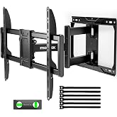 monTEK Full Motion TV Wall Mount for 37-84 Inch TVs | Articulating Arms with +/-90 Degree Swivel, Tool-Free Tilt, Holds 110 lbs, 4X Tested, Max VESA 600x400mm, fits 12/16 in Studs