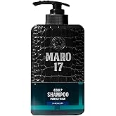 MARO17 Perfect Wash Cool+ Men’s Shampoo – Refreshingly Cool Shampoo with Original Collagen Peptide Formula, Deep Scalp Cleansing power for Oily Hair, Helps Control Odor and Refresh Scalp for Daily Use
