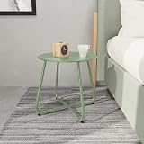 Grand patio Round Outdoor Side Table Sage Green Lightweight Garden End Table view 6