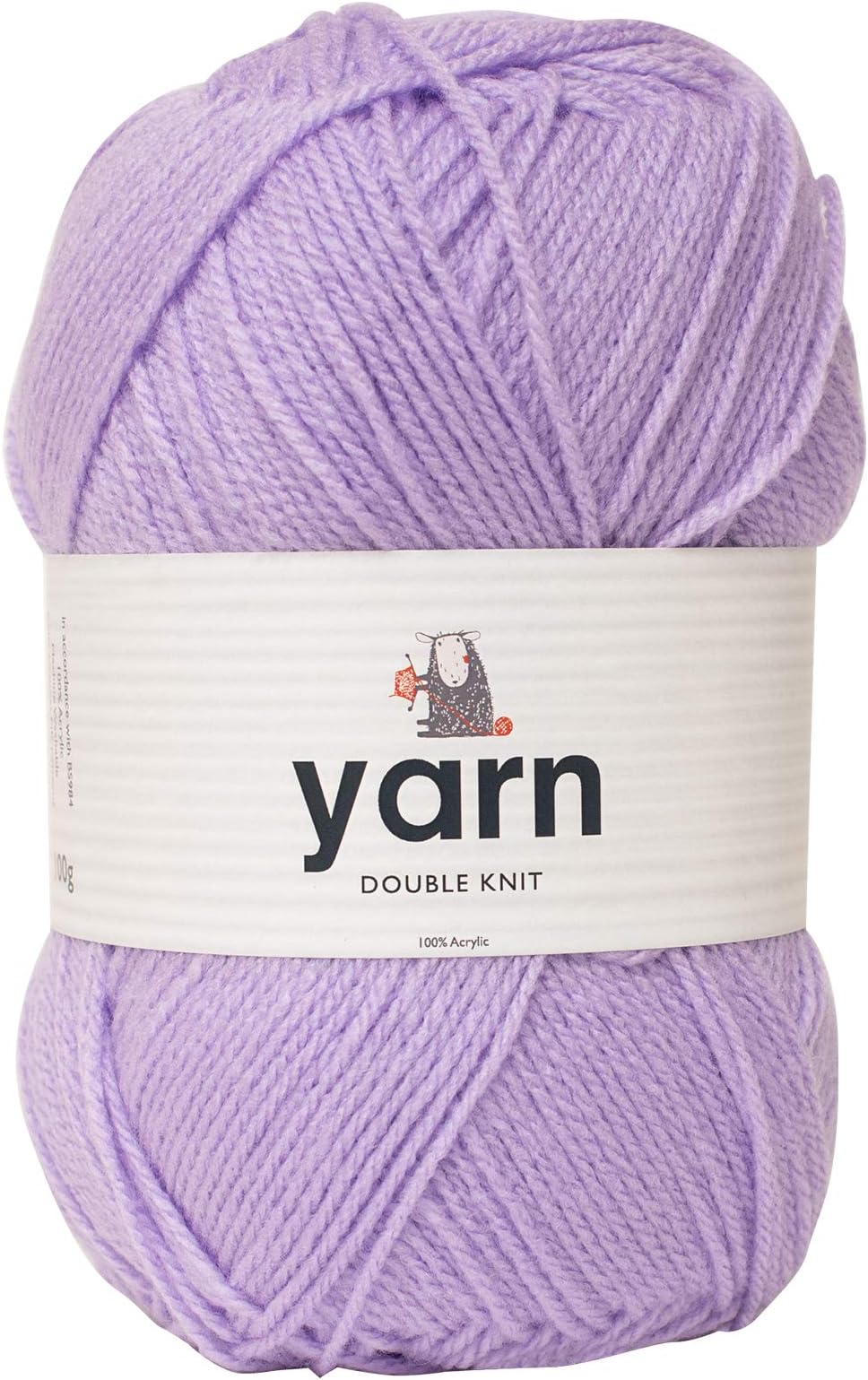 KORBOND DK Lilac Yarn 100g Acrylic Wool 290m Double Knit Crochet
