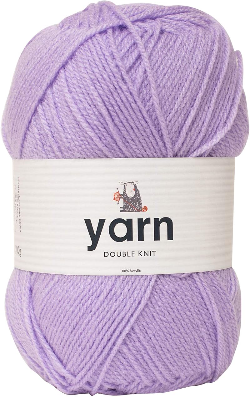 KORBOND DK Lilac Yarn 100g Acrylic Wool 290m Double Knit Crochet