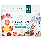 Electrolyte Hydration Packets - Sugar Free Electrolytes Powder Packets - Fast Daily Hydration with Potassium & Zero Sugar - High Impact Electrolyte Drink Mix - Tasty Berry Lemonade Flavor (32 Pack)