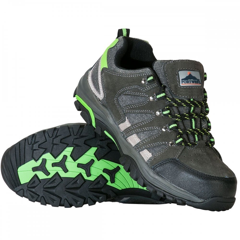 Portwest Steelite Loire Low Cut Trainer S1P HRO, Size: 47, Colour: Grey, FW36GRR47