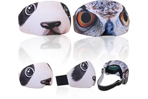 Ryaco 2 Pcs Ski Snowboard Goggle Cover Sleeve, Ski Goggles Microfiber Protective Lens Scratch Dust for Travel Storage (Large)