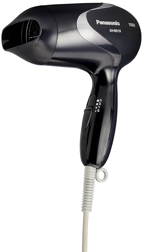 Panasonic EH-ND19-K62B 1000W Hair Dryer with Cool Air and Bouncy Style Comb(Black)