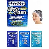 Shootclhear Zydot Ultra Clean Detox Hair Shampoo &amp; Conditioner Kit &ndash; Deep Cleansing Clarifying Shampoo for Hair Buildup Removal, Chemical &amp; Impurity Detox, Purifying Hair Treatment With Shower Cap