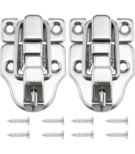 Reliable Hardware Briefcase Latch - Medium Size Nickel Plated, Key-Lockable, 3.3"H X 1.75"W