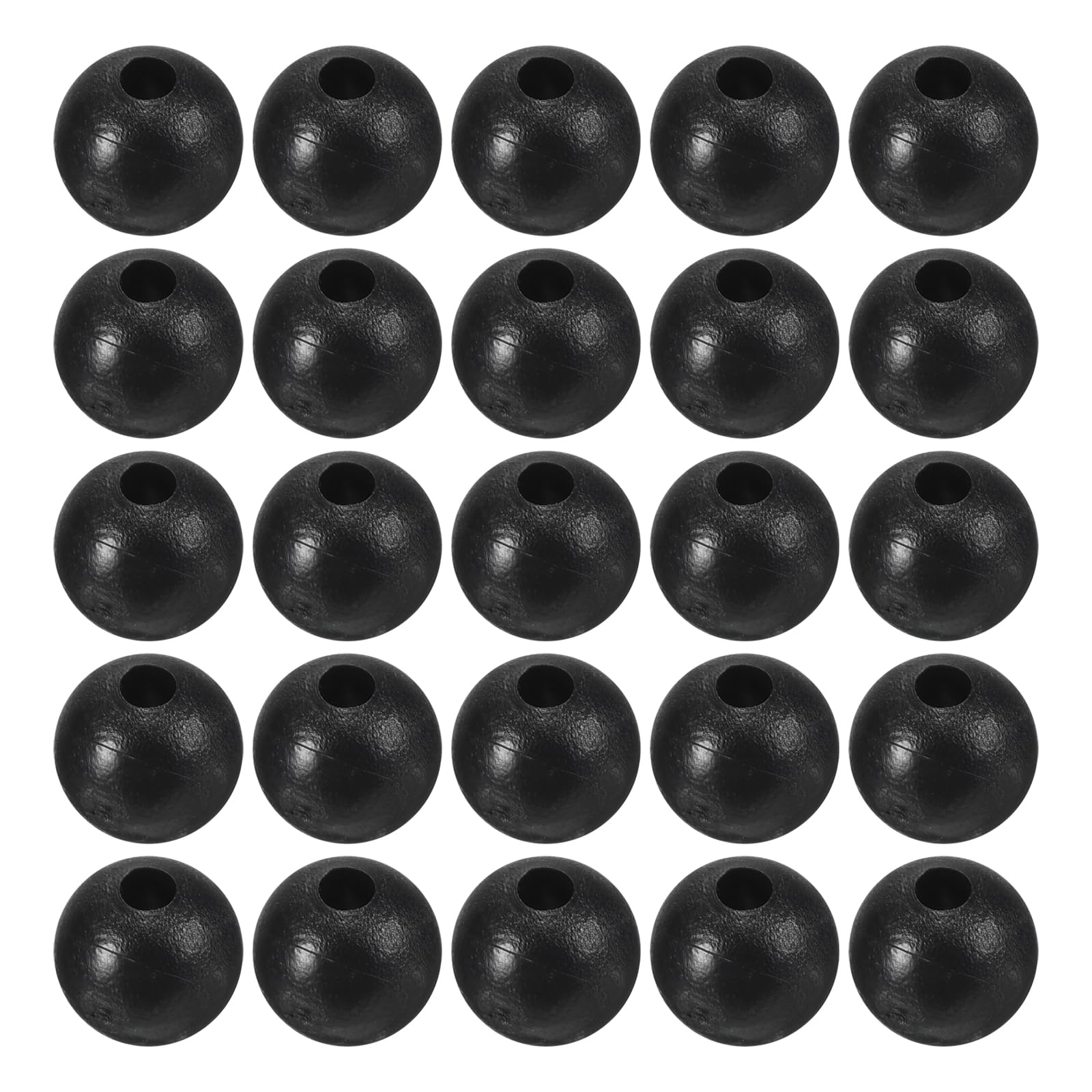 M METERXITY 200 Pcs Glow Fishing Beads - Plastic Luminous Round Soft Bait Egg Lure Rigs Apply to Outdoor Tackle Tool (5mm, Black)