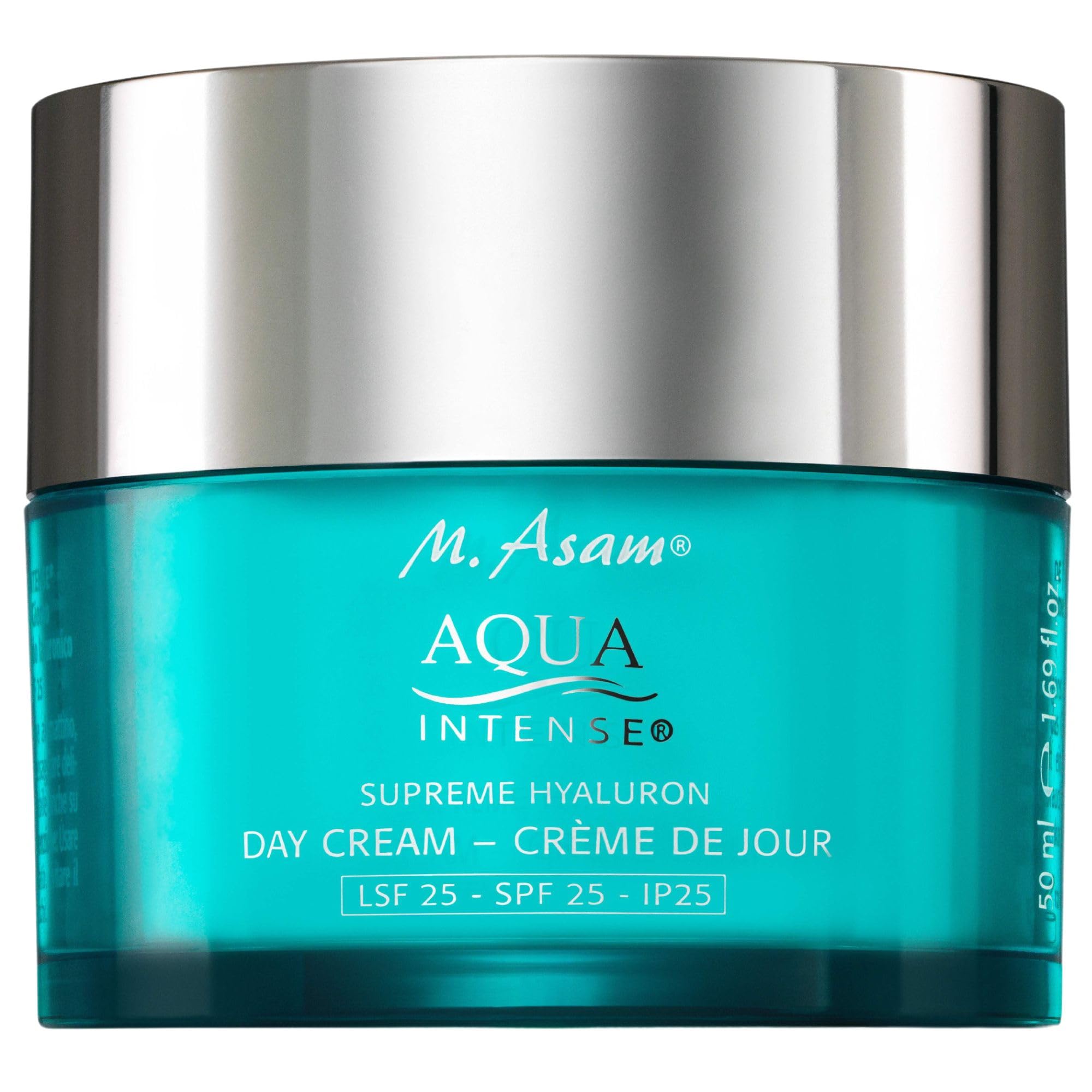 M. Asam Aqua Intense Supreme Hyaluron Day Cream SPF 25 (50ml), Face Cream With Hyaluronic Acid for sensitive skin, Intensive Moisturiser, Vegan
