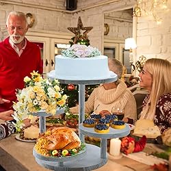 Wood Tiered Serving Trays, Wooden Display Stand