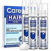 5% Topical Minoxidil Foam, Aerosol Minoxidil for Men, Infused with Biotin, Hair Growth Treatment, Supports Thicker and Fuller Hair & Beard Unscented (Minoxidil Foam, 8.44oz, 4 Months Supply)