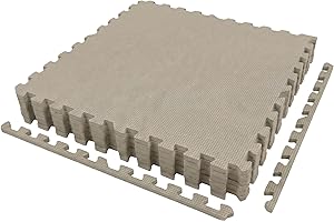 Element Fitness Puzzle Mat Foam Floor Tiles for Home Gym and Baby Play Mat – 0.5” Thick EVA Foam Interlocking Gym Mats, Exerc