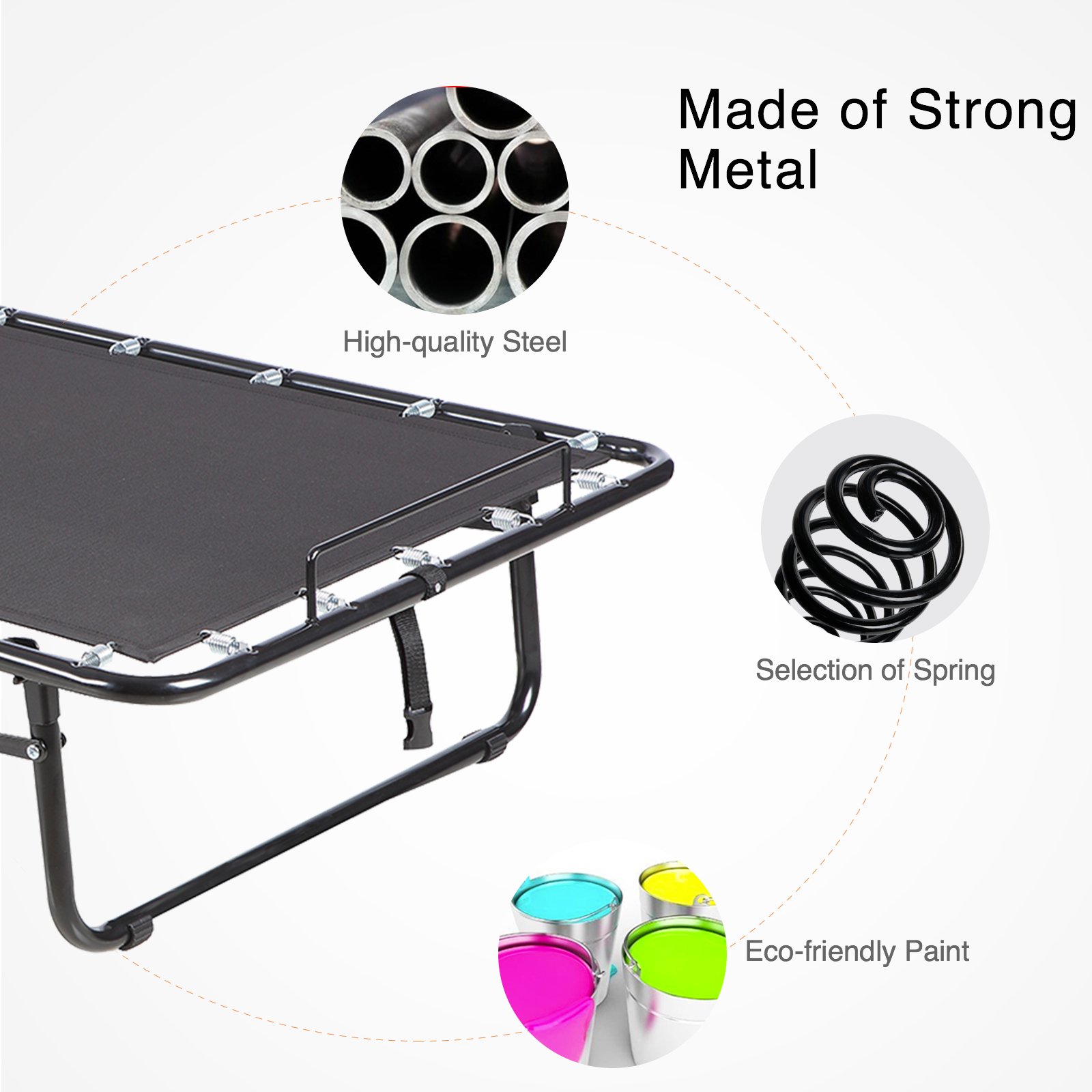 Mecor Folding Bed with Mattress, Metal Rollaway Guest Bed for Adults Heavy Duty Frame Fold Up with Wheels,Twin 75 by 31-inch