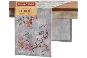 Maison d' Hermine Table Runner 100% Cotton Single Layer Table Runners 72 inches Long for Thanksgiving Christmas Decorations H