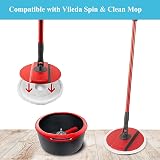JILAN 4PK Mop Head Pads for Vileda Spin & Clean Mop Refill Washable Microfiber view 4