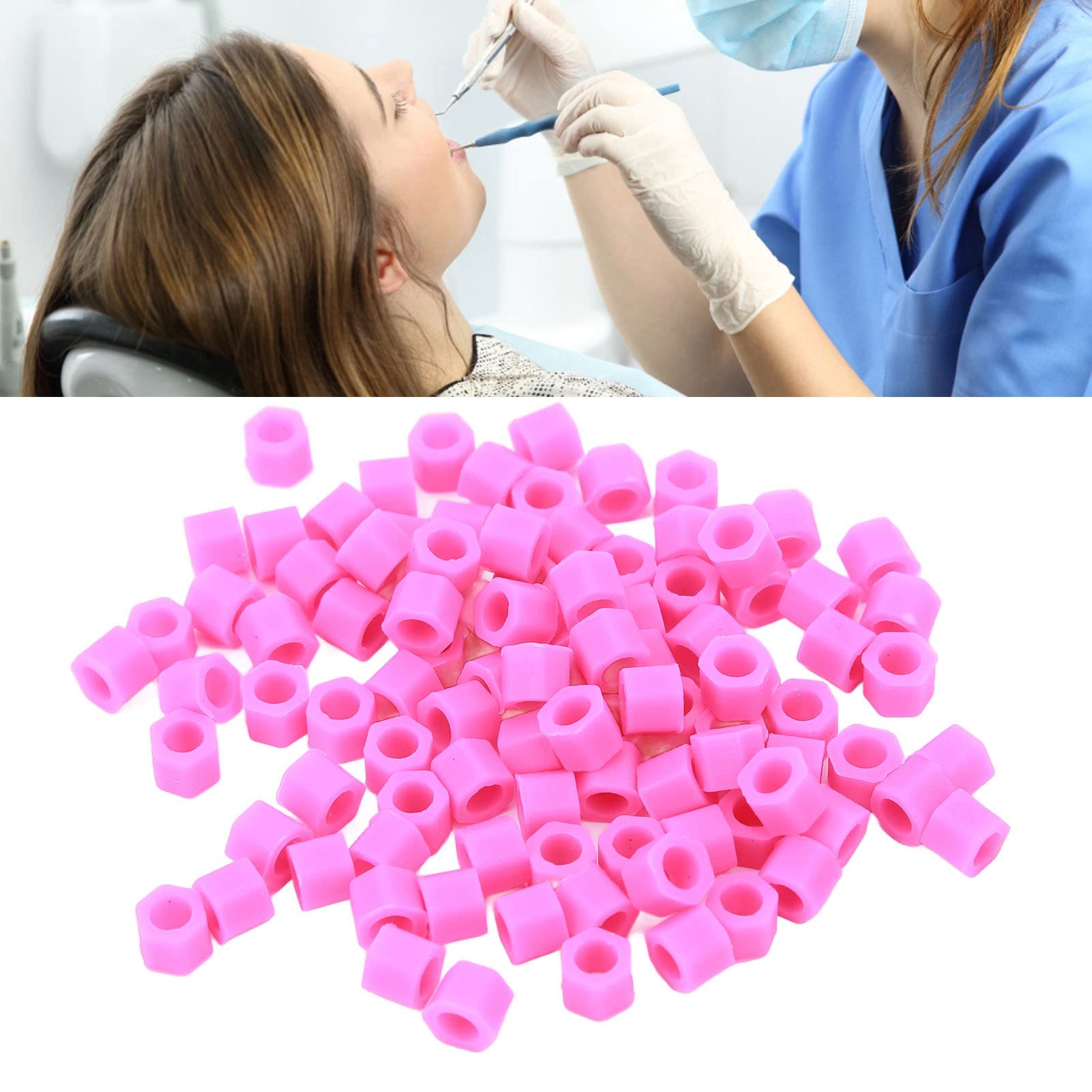 Photo 1 of Rings Bands Code Ring Instrument Rings Lab Swabs Pack of 100 Rings Small Silicone Instrument Rings Accessories for Marking Color Codes