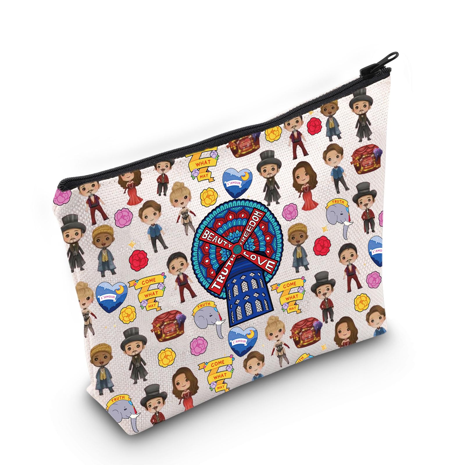 WZMPA Moulin Rouge Musical Makeup Bag Moulin Rouge Merch Moulin Rouge Come What May Pouch Bag Satine & Christian Fans Gift, come what may 2, Fit