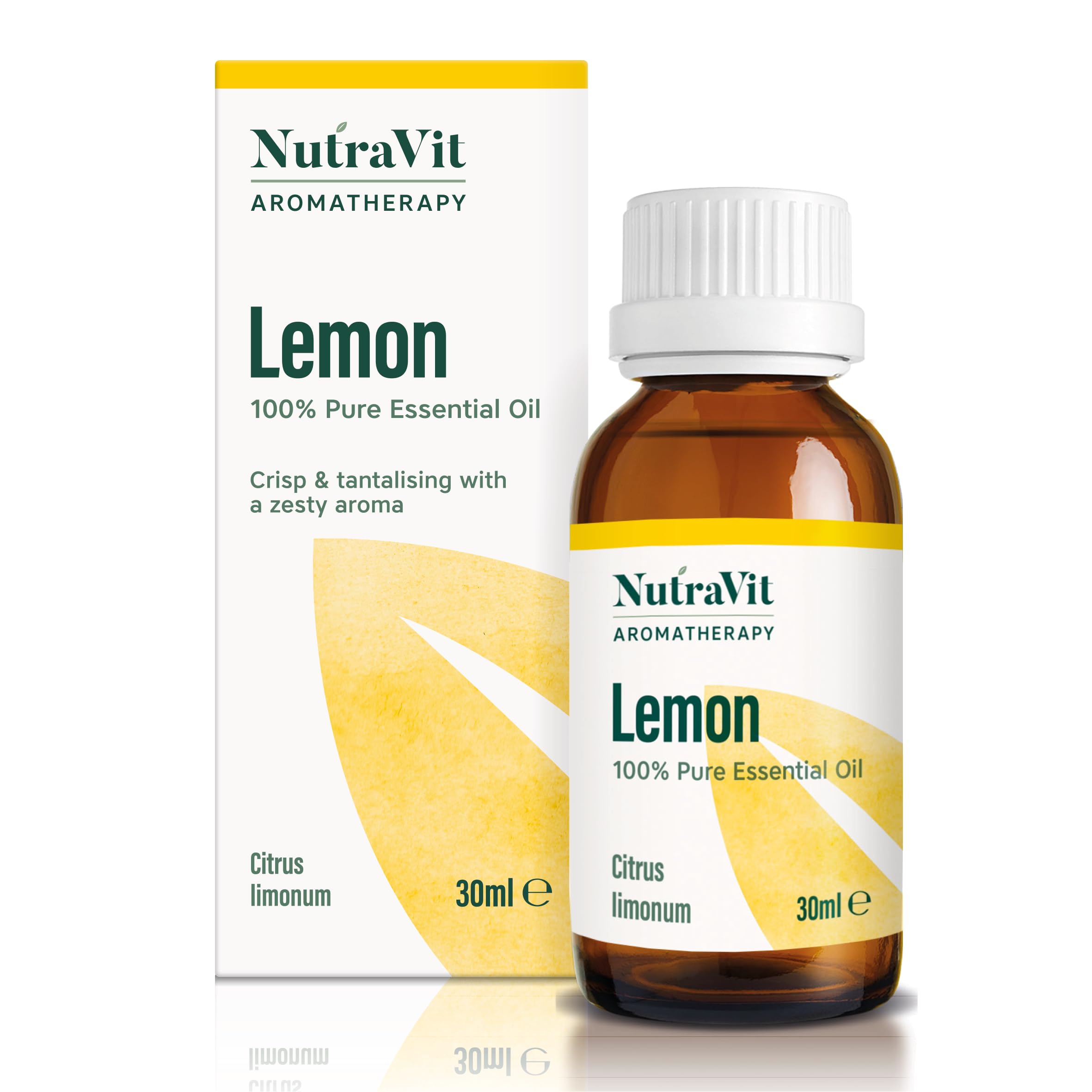 Italian Lemon Essential Oil 30ml - Aromatherapy Oil, Therapeutic Grade Diffuser Oil. 100% Pure Essential Oils. Refreshing Essential Oils for Skin, Mood & Cleaning. Vegan Friendly - NutraVit