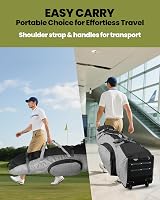 OutdoorMaster Padded Golf Travel Bag with Reinforced Wheels 900D Oxford view 6