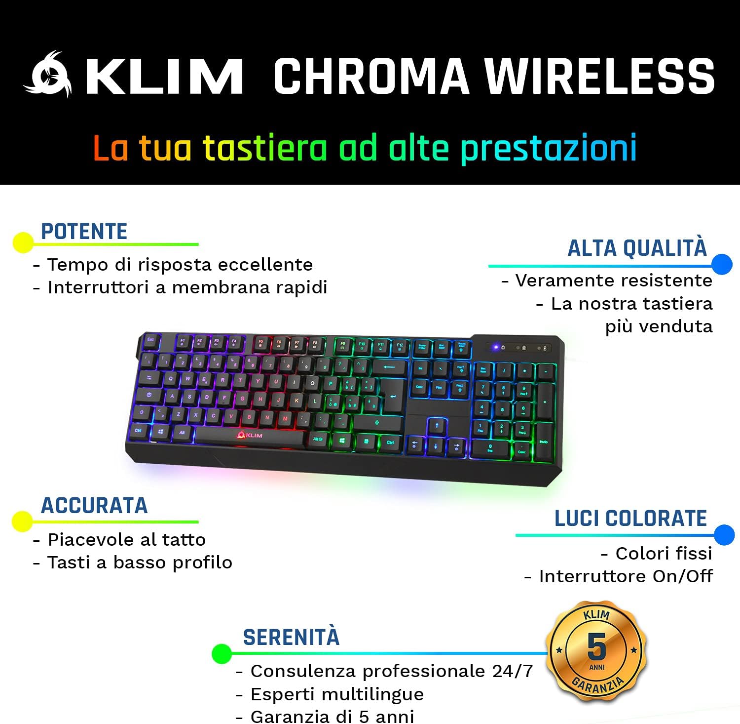 Klim WL905IT tastiera gaming