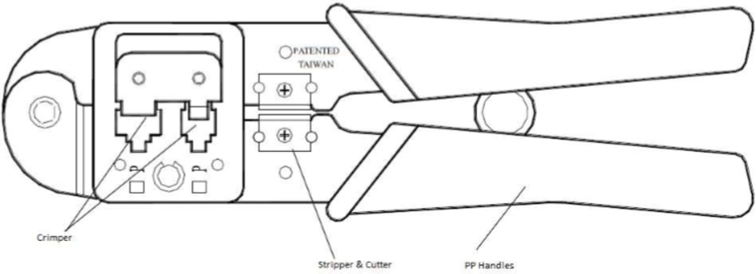 Pcsl Professional Bt Telephone Ratchet Crimp Tool Kit Including 20 X Bt 4 Way Plugs Bt431a 10 X Bt 6 Way Plugs Bt631a 20 X Rj11 Plugs Amp 10 X Rj12