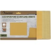 ROLLINGDOG 7" x 9" Sandpaper Sheets - 6 Each #80#120#240(18 Total),Hook&amp;Loop Sandpaper for Wood, Metal or Other Surfaces(for ROLLINGDOG Corner Sander)