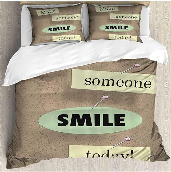 Juego de Funda de edredón con Estampado «Make Someone Smile Today
