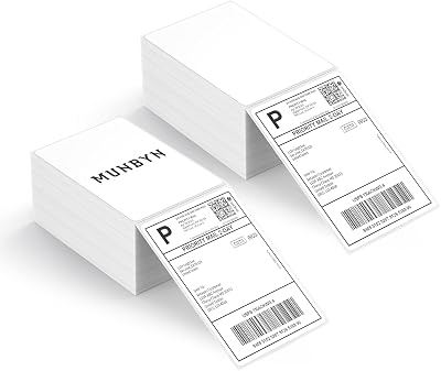 MUNBYN 4x6 Direct Thermal Shipping Labels 500 per Stack, 1000 Pack