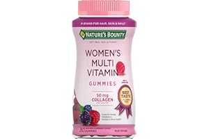 Nature's Bounty Optimal Solutions Women's Multivitamin, Immune and Cellular Energy Support, Bone Health, Raspberry Flavor, 80 Gummies, 40 Total Servings
