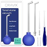 Oravix Tonsil Stone Vacuum, Tonsil Stone Remover Vacuum Suction, Tonsil Stone Cupping Tool, Tonsil Stone Removal Tool with Suction, Tonsil Stones Removal Vacuum, Tonsil Stone Extractor - 3 in 1 Kit