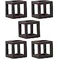 Framendino, 5 Pack Cube Ceramic Aquarium Shelter Shrimp Hideaway Breeding Cave Cubic Hideout Underwater for Small Fish Crayfish Tank Decor Ornament
