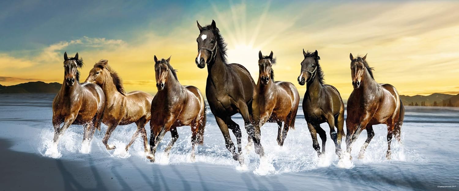 Walls And Murals Vaastu Paintings for Home 7 Running Horses Vastu