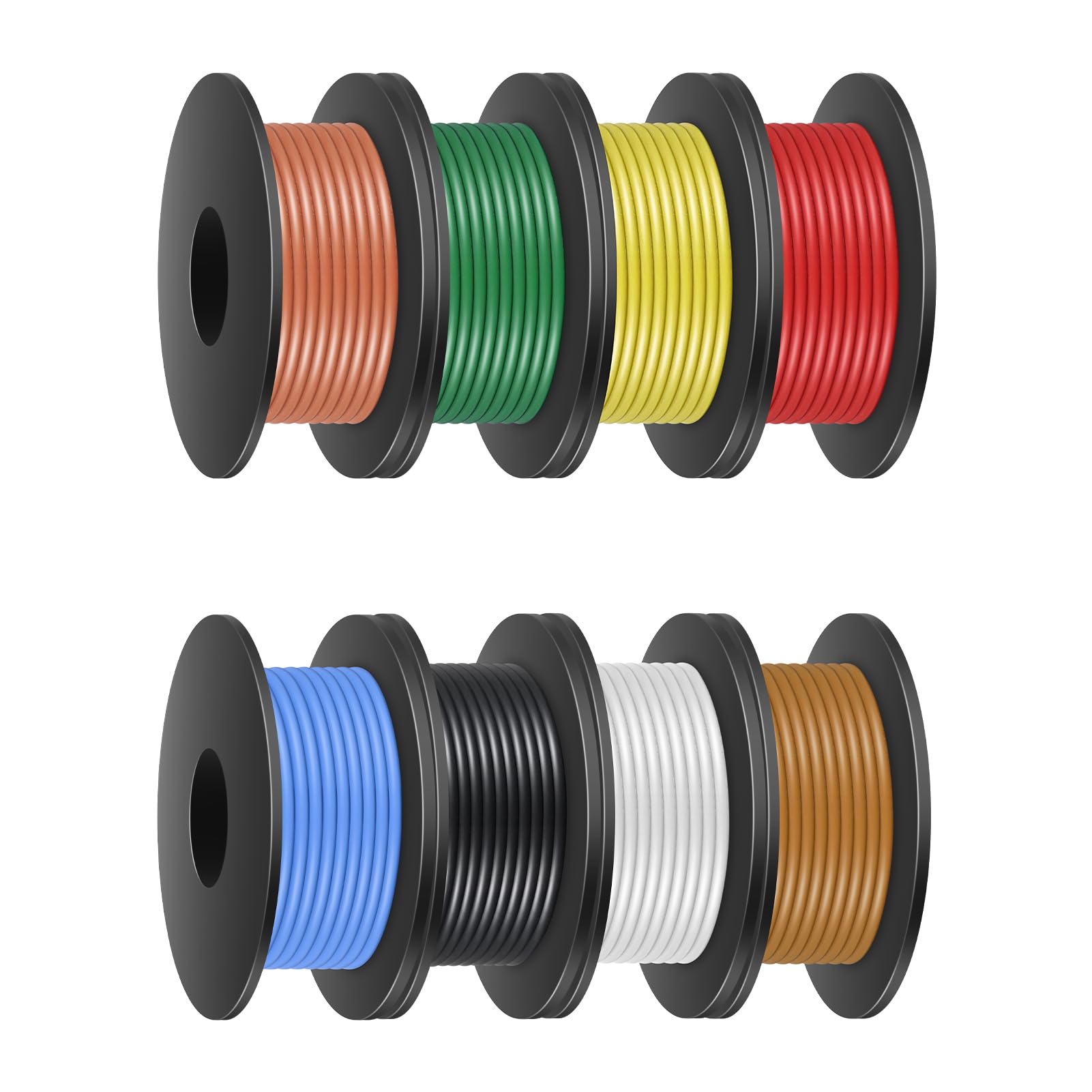 Photo 1 of 18 Gauge Stranded Wire Kit, 23ft Each 8 Colors 18AWG Silicone Electrical Wire Spool, Flexible Tinned Copper Wire, Hook Up Wire Kit for DIY, Automotive