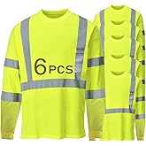 SG-safelife High Visibility Safety Shirts for Men Hi Vis Reflective Construction Work Shirts with Front Pocket