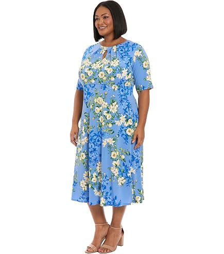 women's london times printed midi a-line dress Dresses Women's with 3/4 Sleeves - Flattering Plus Size Cocktail Dress for Work and Special Occasions related:lavani-dress-powder-blue-9 From there Size:Large 8-10 KissProm Sexy Sweetheart Black