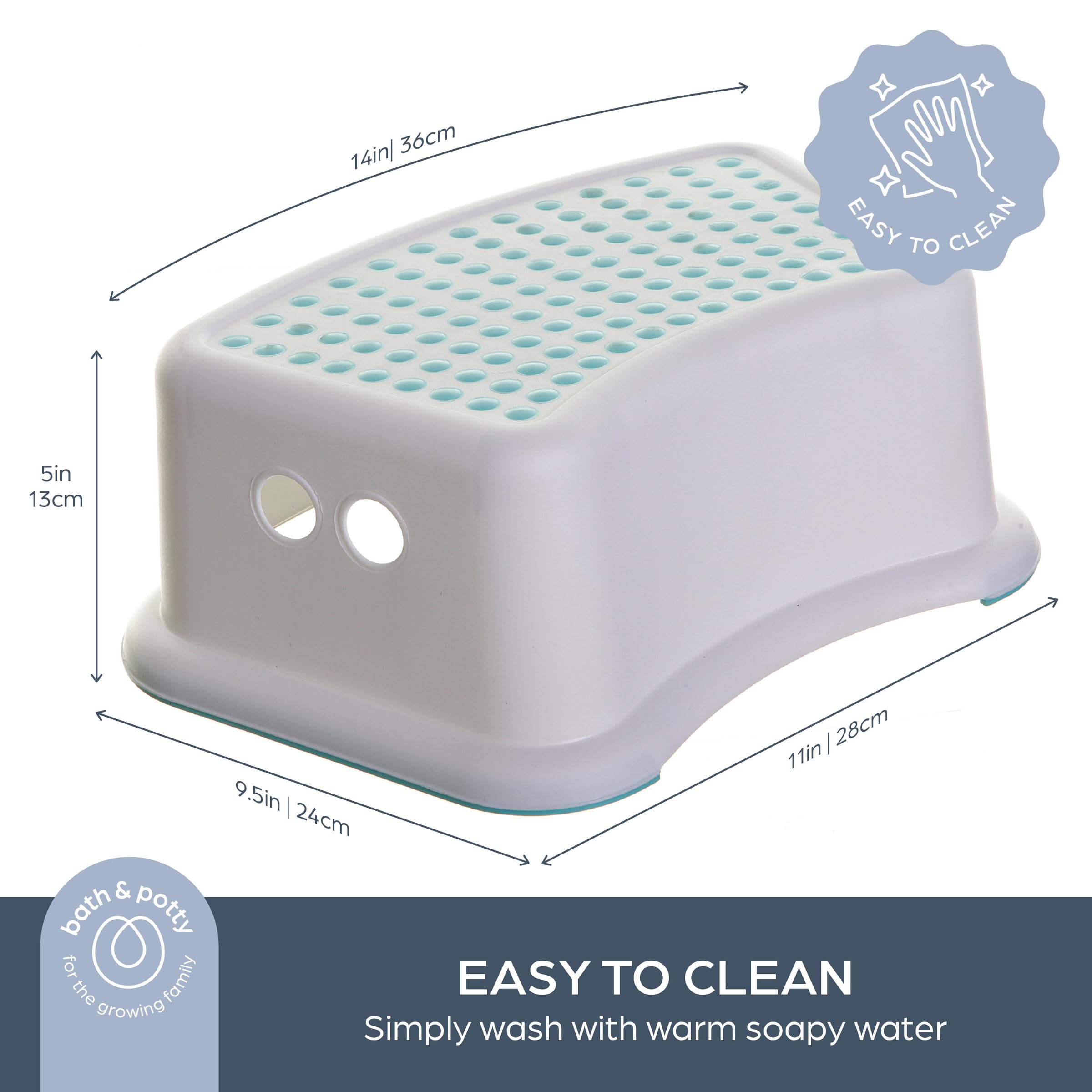 Dreambaby Step Stool Aqua Dots, Toddler Potty Training Aid with Non Slip Base - Model L672